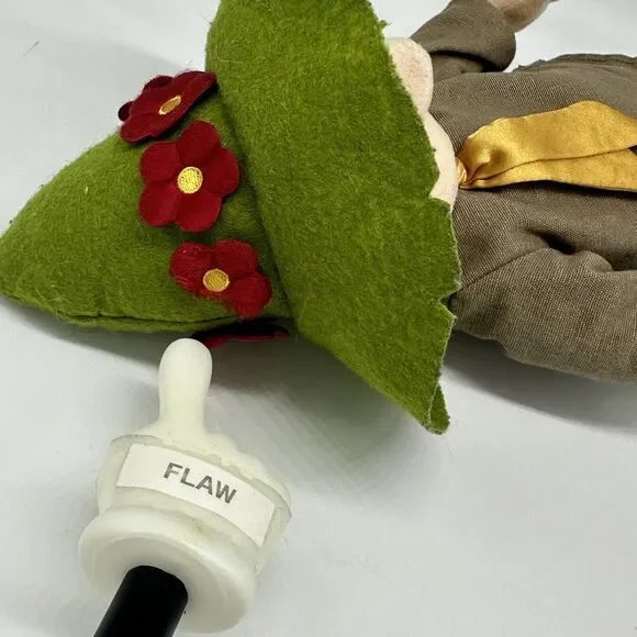 RARE Moomin Snufkin Plush Martinex Teddix TOVE 100 Tove Jannson Red Flower 14" - Picture 9 of 12